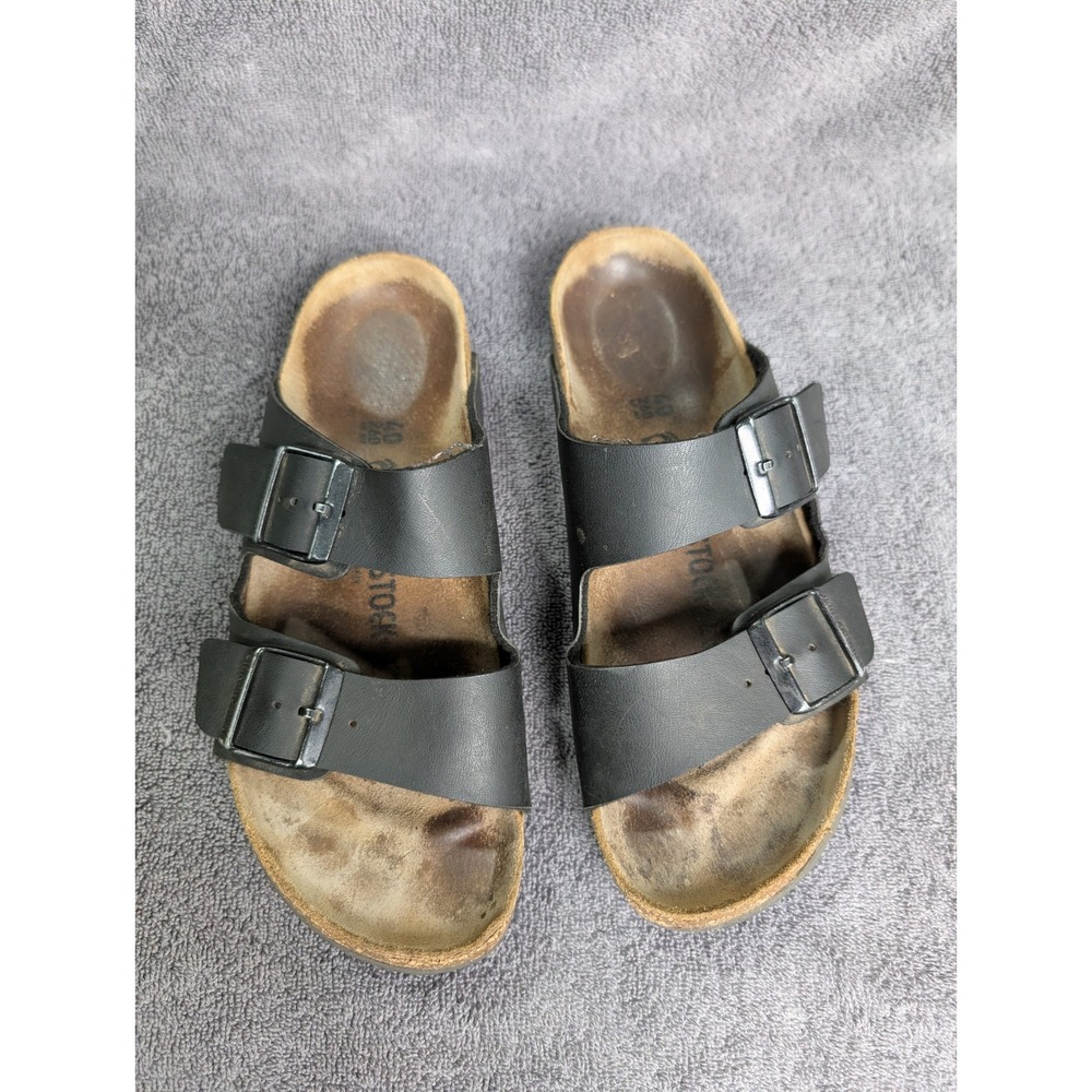 Birkenstock Arizona Birko-Flor Black Sandals 40 L9 M7 7805